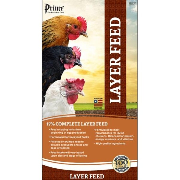 Prince Premium Feed Prince Premium Feed 601159 40 lbs Complete Layer 17 Percent Mini Pellet Food - 601159