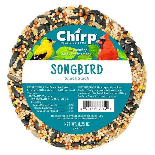 Chirp Chirp Songbird Sunflower Seeds Wild Bird Food 8.25 oz - 14985