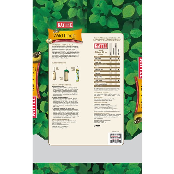 Kaytee Products Kaytee Ultra Wild Finch Blend Songbird Niger Seed Wild Bird Food 10 lb - 100213845