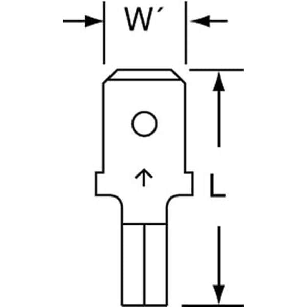 3M Male Disconnect, Bare, 22-18AWG, PK1000 - MU18-250DMK