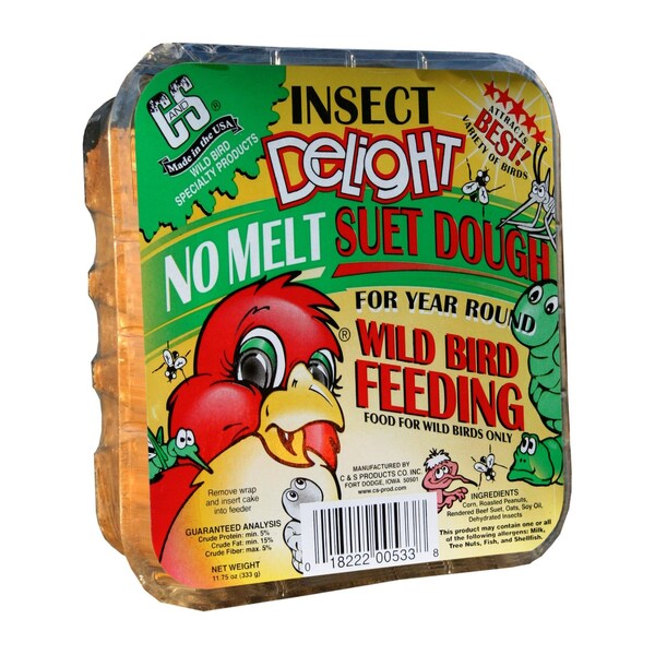 C&S Products C&S Products Insect Delight Assorted Species Beef Suet Wild Bird Food 11.75 oz - 12533