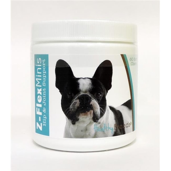 Healthy Breeds Healthy Breeds 840235107194 French Bulldog Z-Flex Minis Hip & Joint Support Soft Chews - 60 count - 840235107194