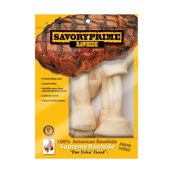 Savory Prime Savory Prime Large Adult Knotted Bone Natural 8-9 in. L 4 pk - 997