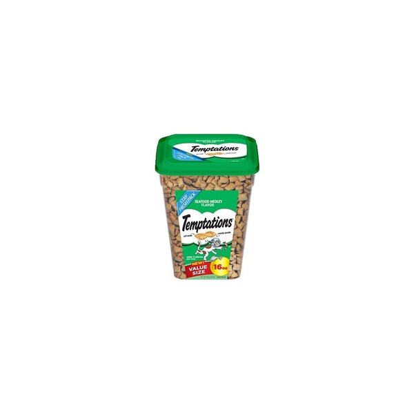 American Distribution & Mfg Co Temptations Cat Treats, Seafood Medley, 16-oz. - 10756