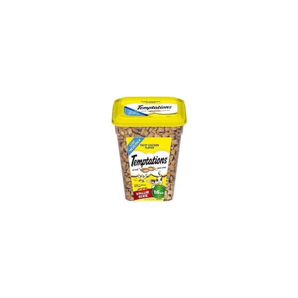 American Distribution & Mfg Co Temptations Cat Treats, Tasty Chicken, 16-oz. - 10755
