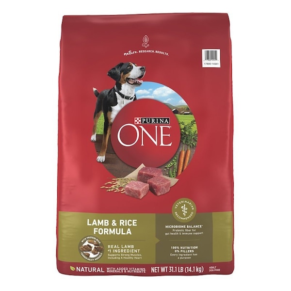 Purina One Purina SmartBlend 149419 Dog Food, Dry, Lamb, Rice Flavor, 31.1 lb - 14941