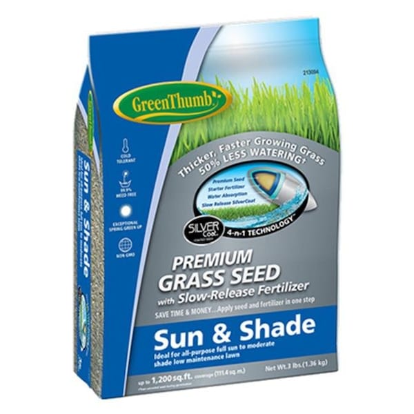 Dlf DLF 213094 3 lbs Green Thumb Sun & Shade Seed - 213094
