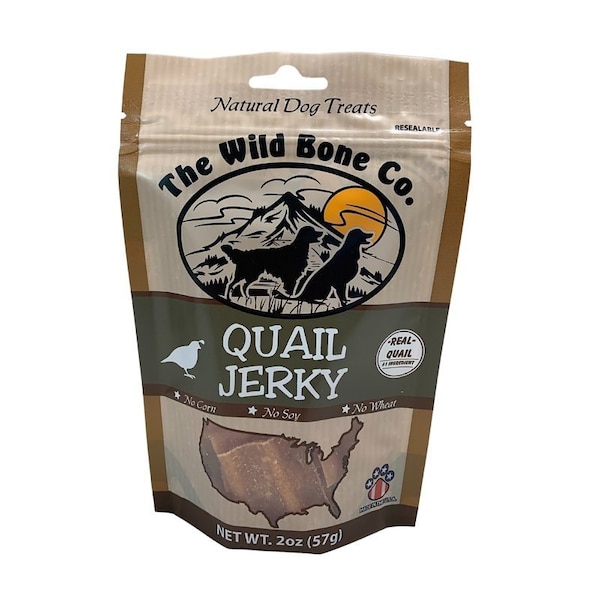 The Wild Bone Co 1950 Dog Treat, All, Jerky, Quail, 2 oz - 1950.6