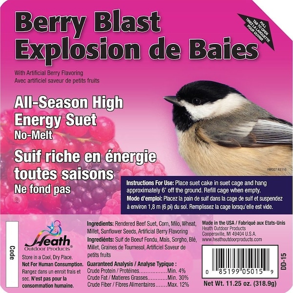 Heath Suet Cake, AllSeason, Berry Flavor, 1125 oz - DD-15