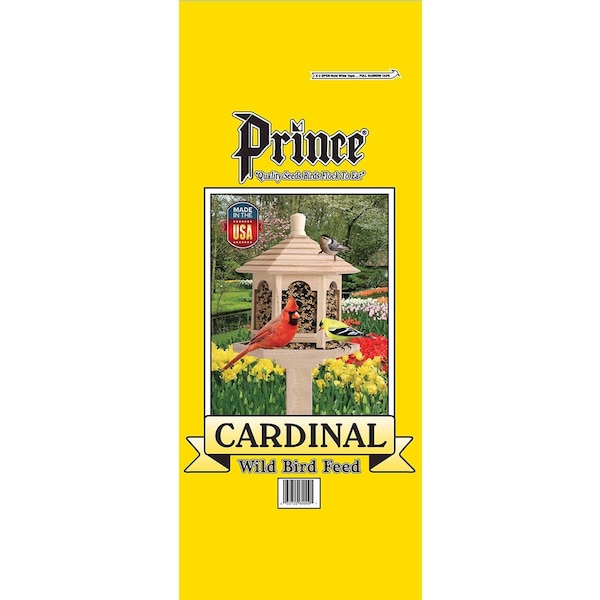Prince Wild Bird Seed 30 lbs Cardinal Wild Bird Feed Yellow Bag, Yellow - PR395929