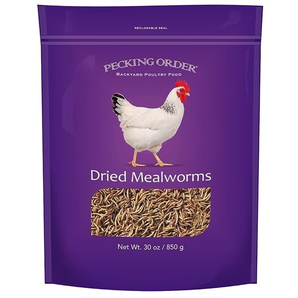 Pecking Order 00 Chicken Mealworm Treat, 30 oz Bag - 9332