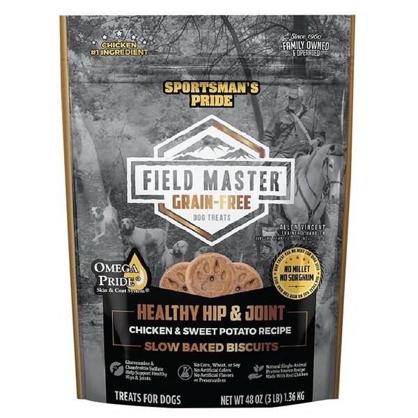 Sportsmans Pride Field Master Hip and Joint Dog Biscuit, Small, Medium, Large Breed, Chicken, Sweet Potato Bag - 10161