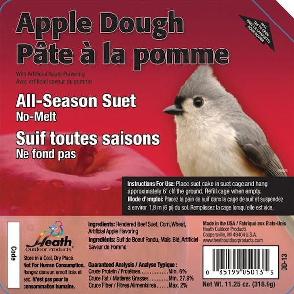 Heath Suet Cake, AllSeason, Apple Dough Flavor, 1125 oz - DD-13