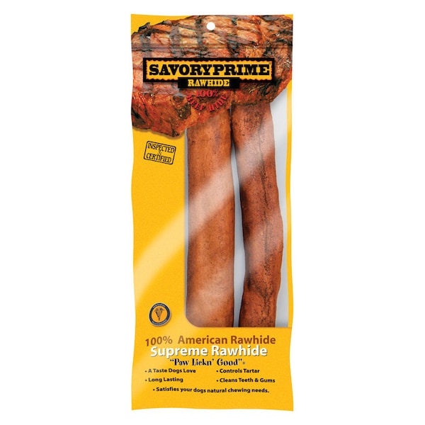 Savory Prime Savory Prime Medium Adult Rawhide Bone Beef 10 in. L 2 pk - 22260