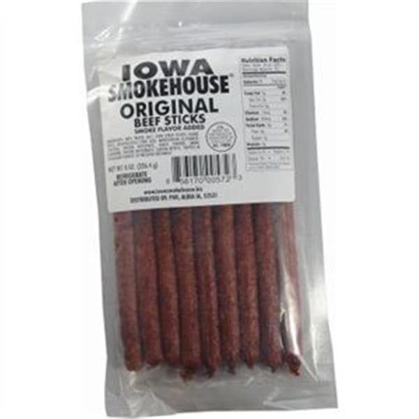 Iowa Smokehouse & Preferred Wholesale Iowa Smokehouse & Preferred Wholesale 253859 8 oz Original Flavor Beef Sticks - Pack of 15 - 253859
