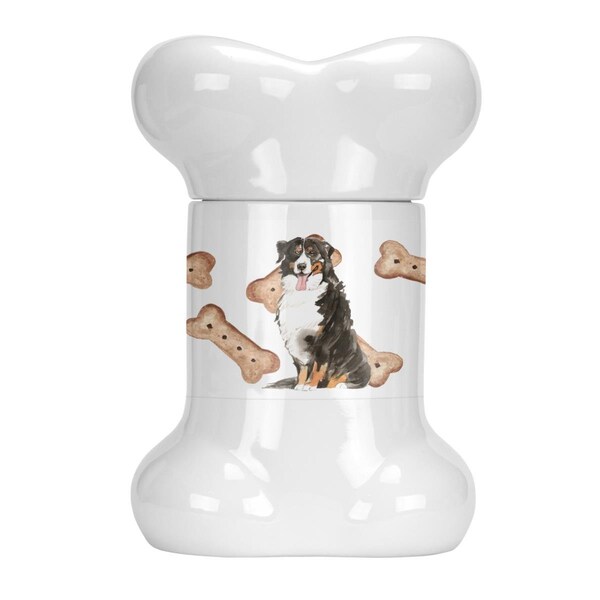 Beaugalan Bernese Mountain Dog Bone Shaped Treat Jar - BE2894619