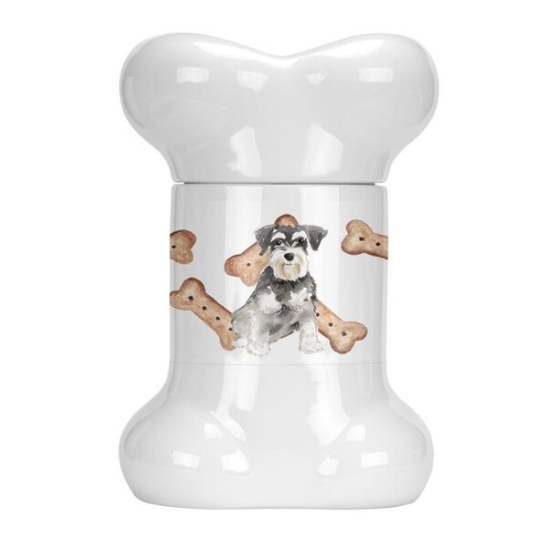 Carolines Treasures Carolines Treasures CK2324BSTJ Schnauzer No.2 Bone Shaped Treat Jar - CK2324BSTJ