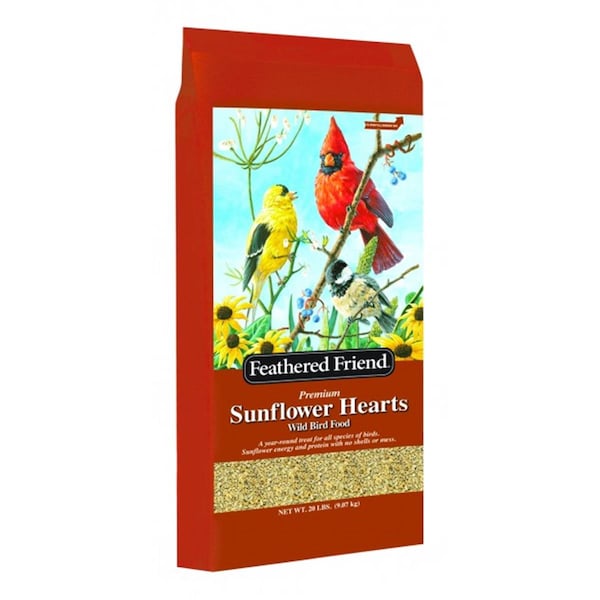 Personagrata 20 lbs Sunflower Hearts Wild Bird Food - PE3859808