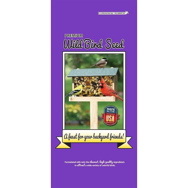 Prince Wild Bird Seed 40 lbs Wildlife Formula Wild Bird Feed Purple Bag, Purple - PR395920