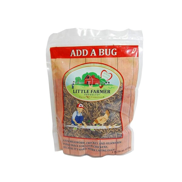 Followerseguidor Add a Bug - Premium Poultry Mix Dried Mealworms, Silkworm Pupae & Crickets - FO3848588