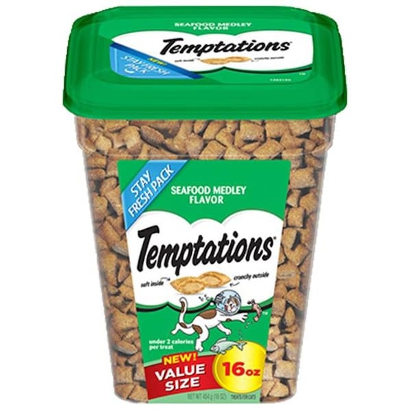 Whiskas Whiskas Temptations 10112728 16 oz. Seafood Medley Cat Treat - 188383