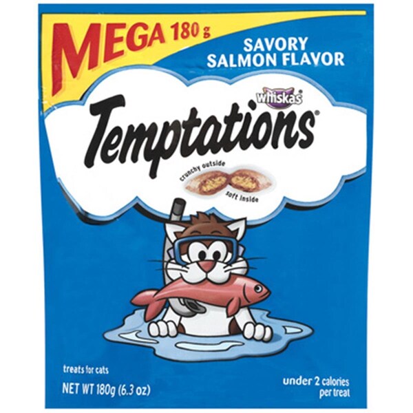 Whiskas Whiskas Temptations E72301 6.35 oz. Savory Salmon Cat Treat - 160780