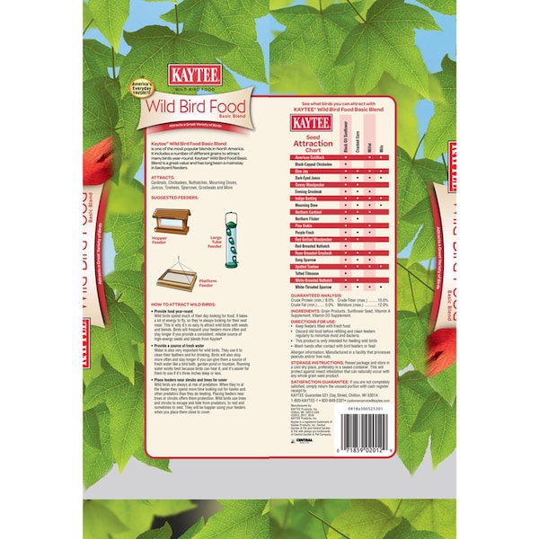 Kaytee Products Kaytee Basic Blend Songbird Grain Products Wild Bird Food 5 lb - 100061905