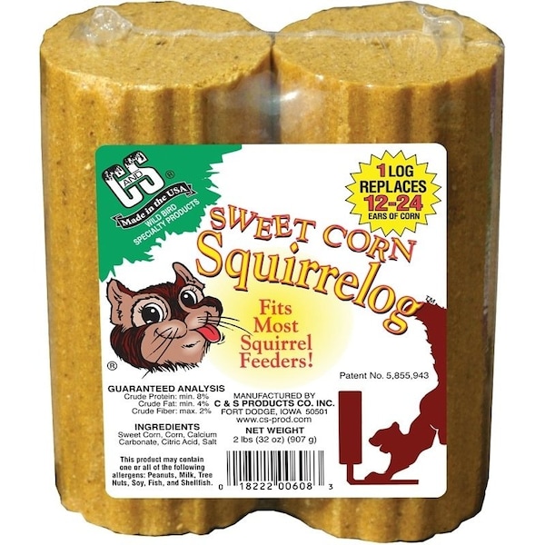 C&S Products Farmers Helper Squirrel Log, 32 oz - CS608