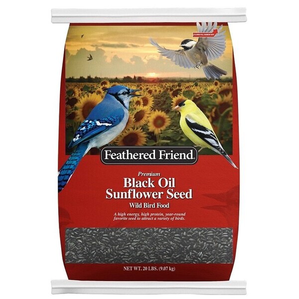 Global Harvest Foods Feathered Friend Black Oil Sunflower Seed, 20 lb - 14421