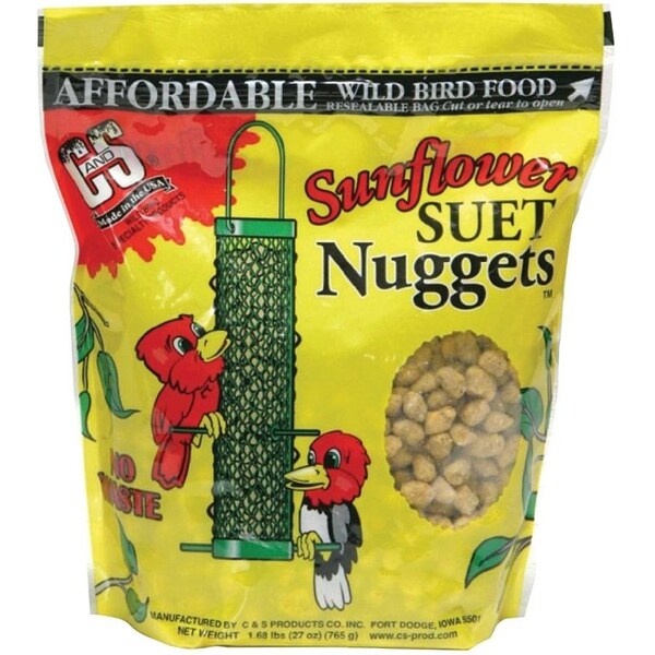 C&S Products Nuggets Bird Food, HighEnergy, Sunflower Flavor, 27 oz Bag - CS06110
