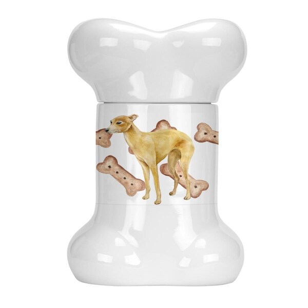 Beaugalan Italian Greyhound Bone Shaped Treat Jar - BE2891328
