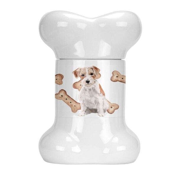 Beaugalan Jack Russell Terrier Bone Shaped Treat Jar - BE2893420