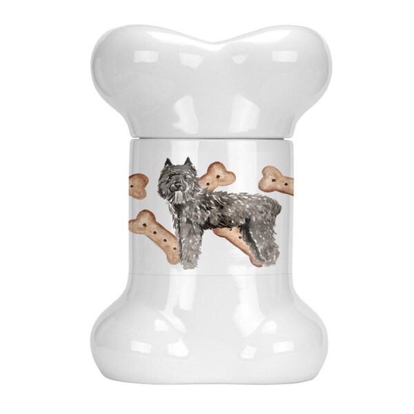 Beaugalan Bouvier Des Flandres Bone Shaped Treat Jar - BE2895223