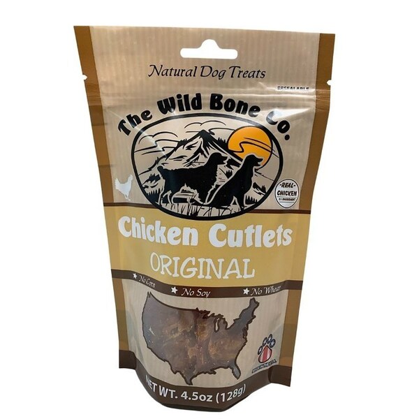 The Wild Bone Co 3467 Cutlet Dog Treat, Chicken, 4.5 oz - 1970.6