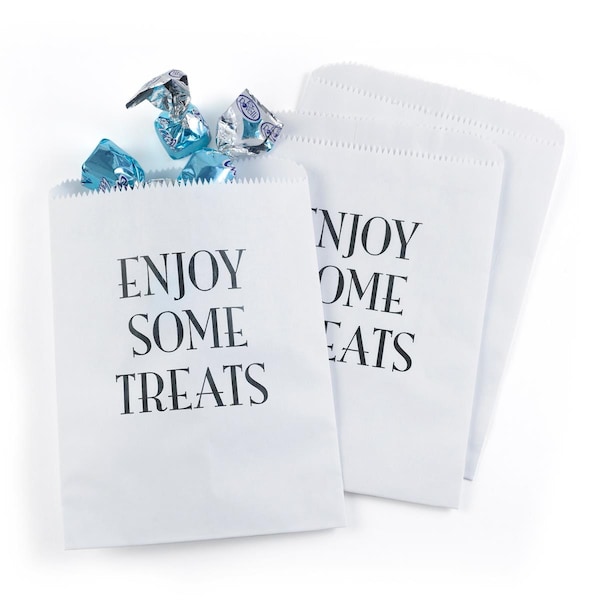 Hortense Hewitt Enjoy Some Treats Treat Bags, White - Blank - 42276