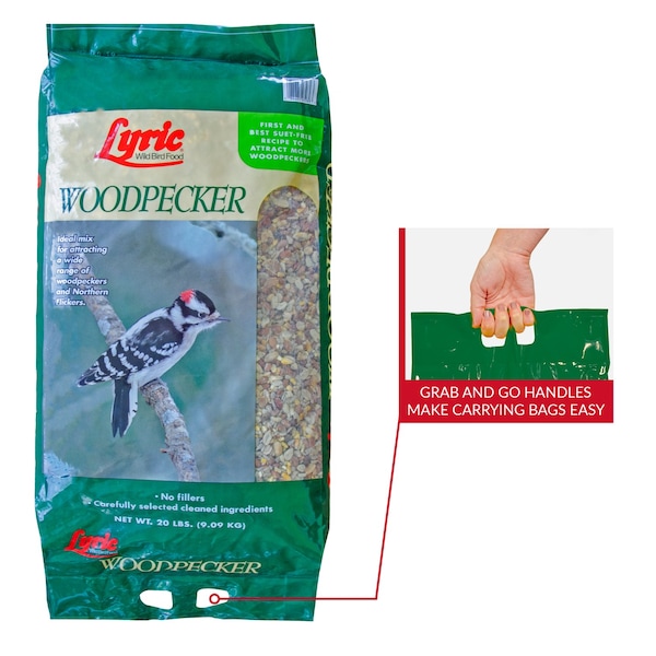Lyric Lyric Woodpecker Fruits and Nuts Wild Bird Food 20 lb - 26-47406