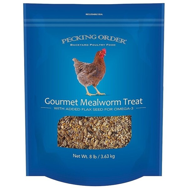 Pecking Order 00 Chicken Mealworm Treat, 8 lb Bag - 9327