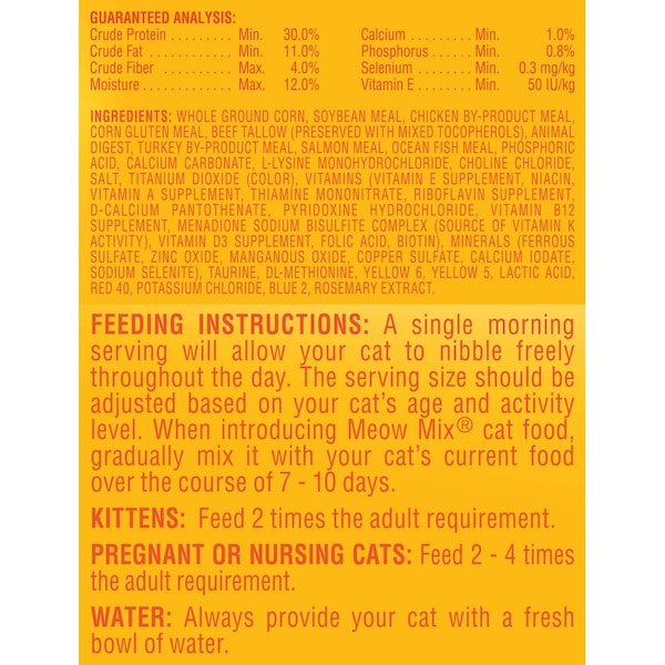 Meow Mix Meow Mix 3.15lbs Original, PK4 - 2927452327