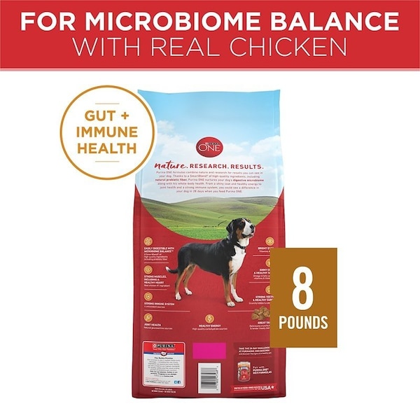Purina One Purina SmartBlend Dog Food, Dry, Chicken, Rice Flavor, 8 lb - 17380