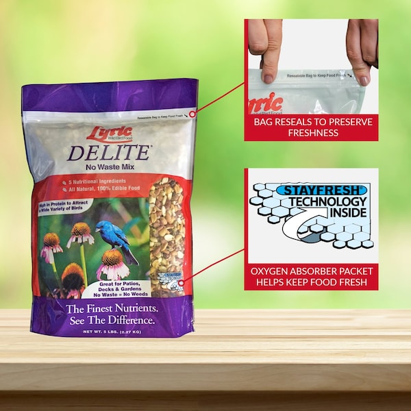 Lyric Lyric Delite Chickadee Peanut Pieces Wild Bird Food 5 lb - 26-47403