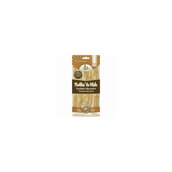 Fieldcrest Farms Nothin' to Hide Twist Stix Dog Chew Treats, Peanut Butter, 10PK - 170