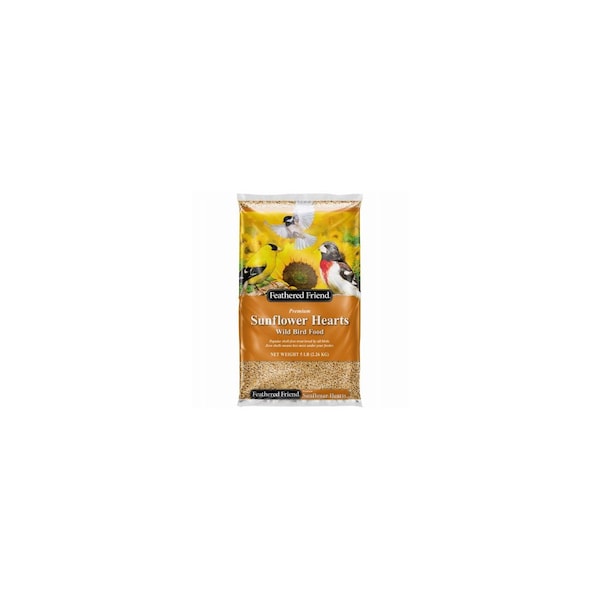 Feathered Friend Sunflower Hearts Wild Bird Food, 5-Lb. Bag - 14403