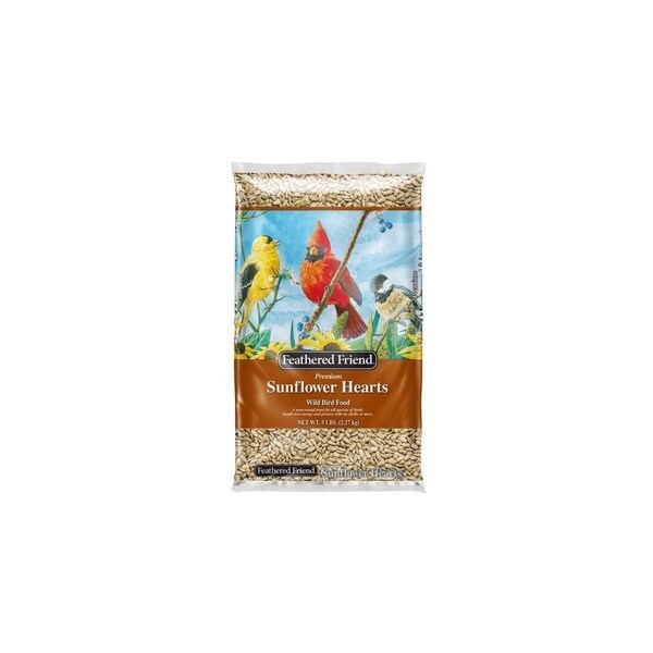 Feathered Friend Sunflower Hearts Wild Bird Food, 5-Lb. Bag - 14403