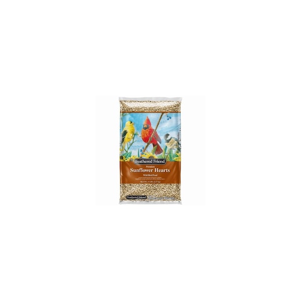 Feathered Friend Sunflower Hearts Wild Bird Food, 5-Lb. Bag - 14403