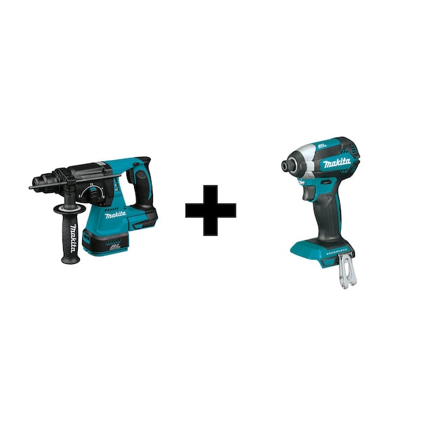 Makita Cordless Rotary Hammer Drill, w/Impact - XRH01Z + XDT13Z