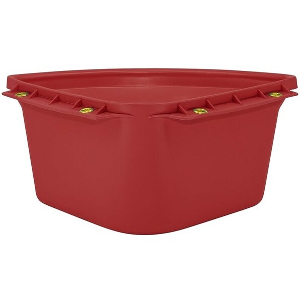 Fortex Fortiflex Corner Feeder, 24 qt Volume, Rubber Polymer, Red - CF-24R