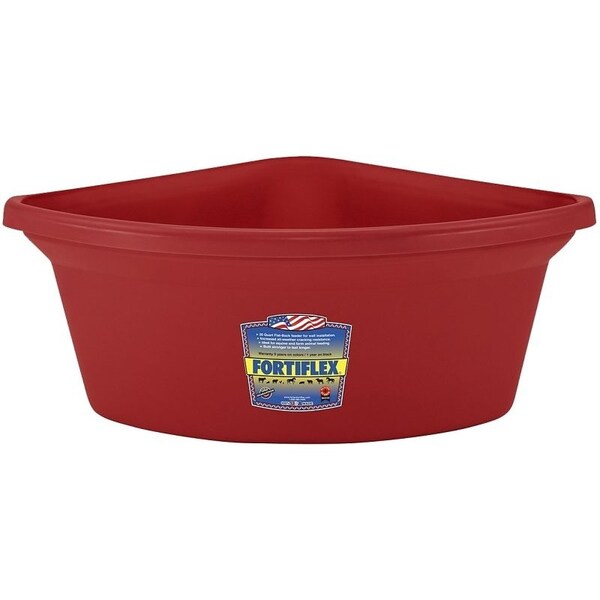 Fortex Fortiflex Corner Feeder, 24 qt Volume, Rubber Polymer, Red - CF-24R