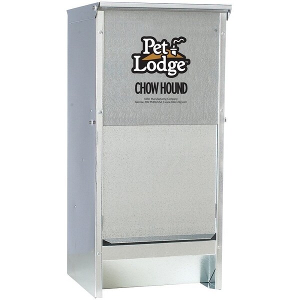 Pet Lodge Pet Lodge CH12 Pet Feeder, 12 lb Volume Capacity, Galvanized Steel - CH12