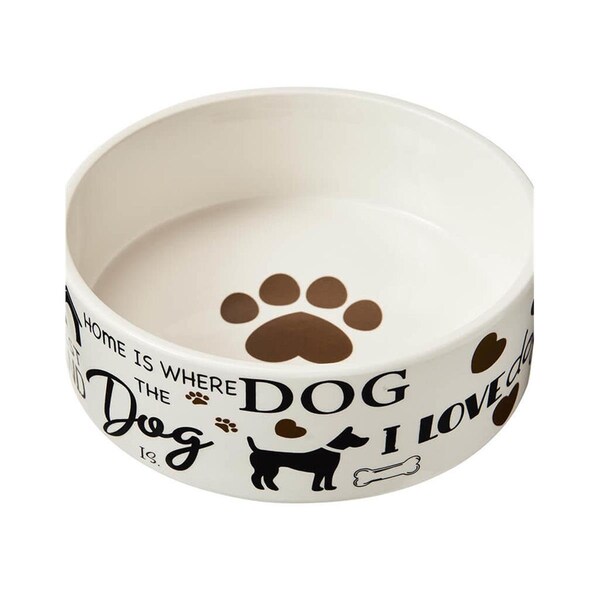 Ethical Products 7 in. I Love Dog Dish Bowl - 108329
