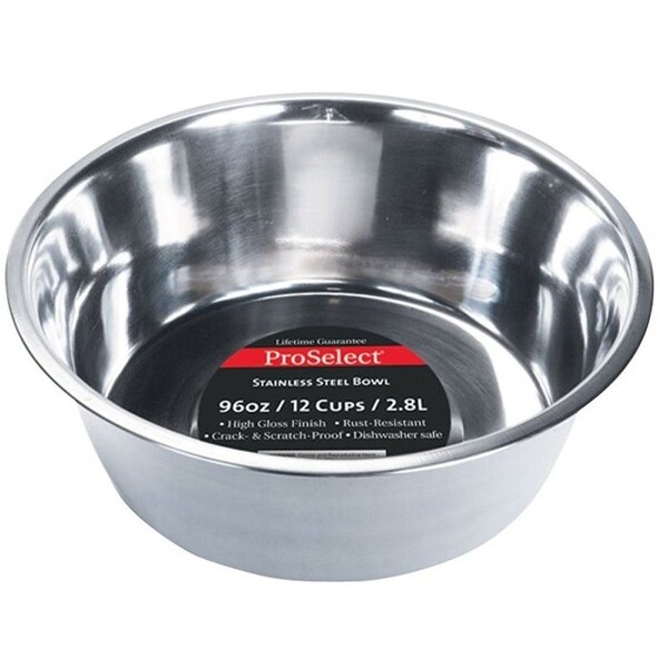 Hilo ZW150 9856630 Pet Feeding Dish, L, 3 qt Volume, Stainless Steel - ZW150 96/56630
